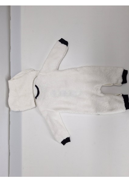 Unisex Ekru Welsoft Kardan Adam Kostüm Tulum 3-6 Ay fiyatları