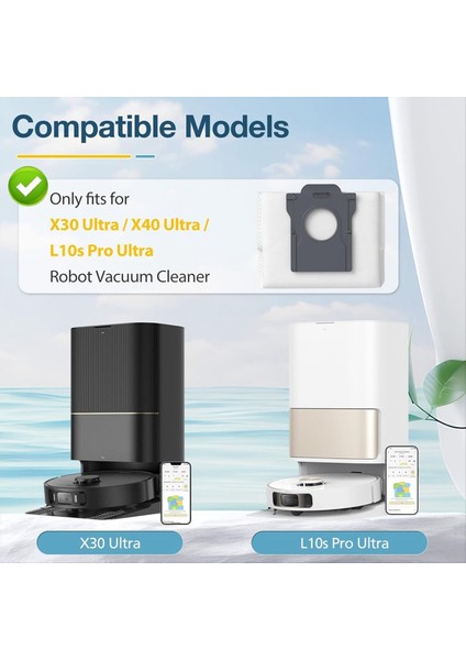 Dreame X30 Ultra / X40 Ultra / L10S Pro Ultra Için 10'lu Toz Torbası Paketi (Yurt Dışından) fiyatları