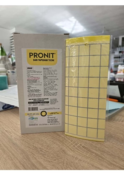 Sarı Yapışkan Tuzak 25 cm x 10 Cm, Yapışkan Sinek Tuzağı, Sera ve Bahçe Tuzağı