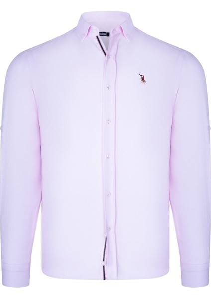 G974 Dewberry Erkek Gömlek-Açık Pembe