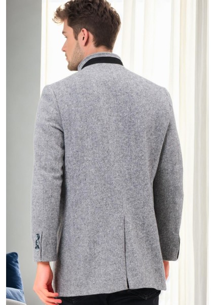 PLT9327 Dewberry Erkek Kaban-Diagonal Gri fiyatları