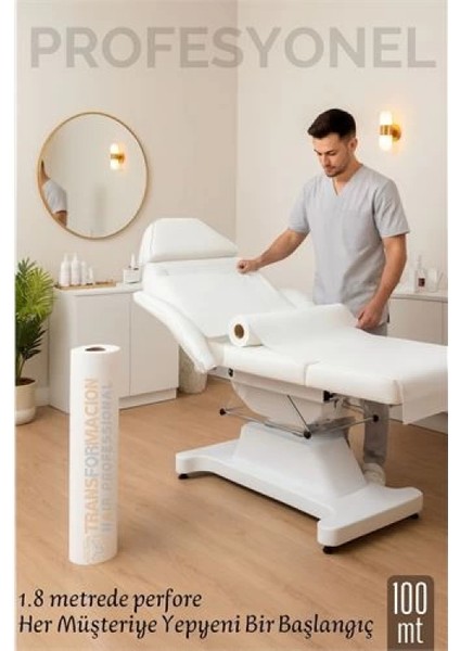 Tek Kullanımlık 60 cm x 100 M 1.80 mt Perforeli Sedye Örtüsü – Muayene ve Güzellik Salonları Için