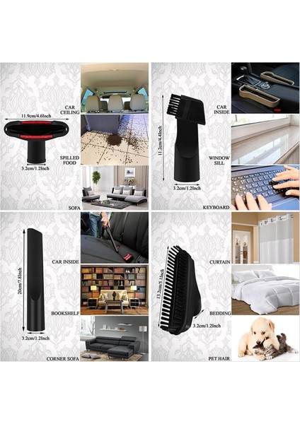 8'li Ev Tipi Elektrikli Süpürge Temizleme Seti - 1-7/8 Inç'e Uygun (Yurt Dışından) fırsatları