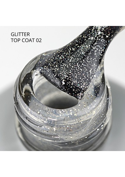 Kalıcı Oje İçin Glitter Top Coat 02, 9 ml modelleri