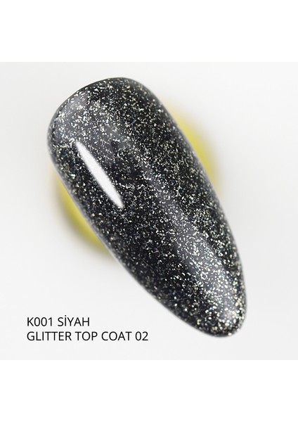Kalıcı Oje İçin Glitter Top Coat 02, 9 ml fırsatları