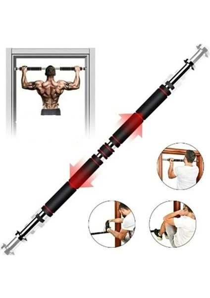 Barfiks Demiri Kapı Barı Koridor 60-100CM Koridor Barfiksi Barfix Spor Aleti Demiri Barfiks Çubuğu