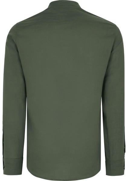 G983 Dewberry Hakim Yaka Erkek Gömlek-Haki fiyatları