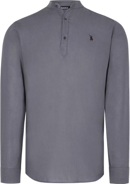 G983 Dewberry Hakim Yaka Erkek Gömlek-Antrasit