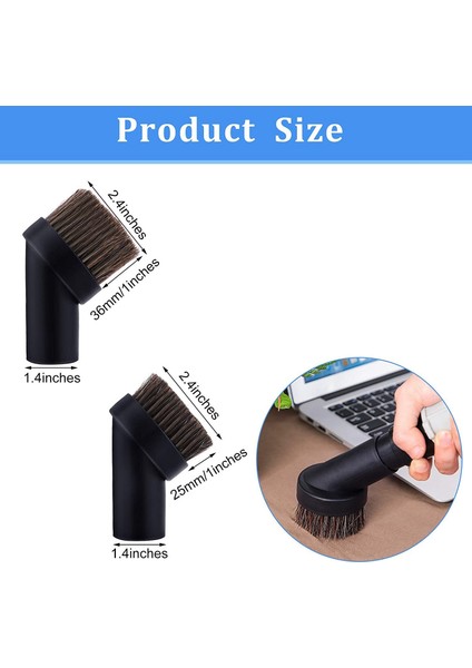 32 mm Yuvarlak Toz Fırçası, Siyah At Kılı 25 mm Elektrikli Süpürge Aparatı (Yurt Dışından) modelleri