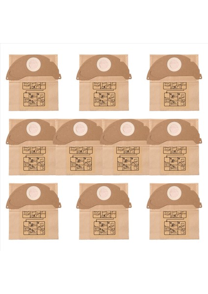 Karcher A2004 Wd2 Elektrikli Süpürge Için 10 Adet Vakum Filtresi Toz Torbası (Yurt Dışından)