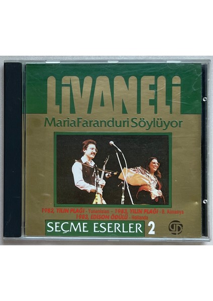 Zülfü Livaneli Maria Faranduri Söylüyor Seçme Eserler 2 CD (Orijnal 1990 Dönem Baskı Cd)