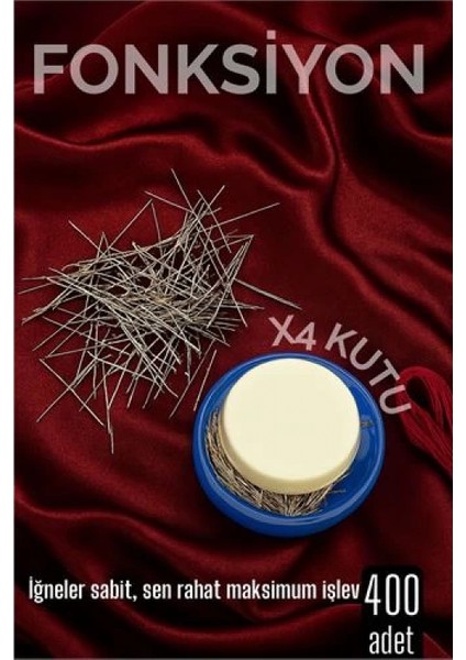 400'LÜ Süngerli Yuvarlak Kutulu Dikiş Iğnesi – Pratik Saklama ve Kolay Kullanım