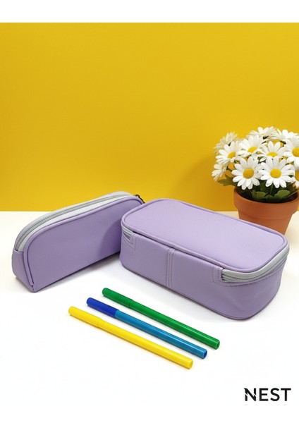 Lüks Ccr Kalemlik Hediyeli Ikili Lila Kombin fırsatları