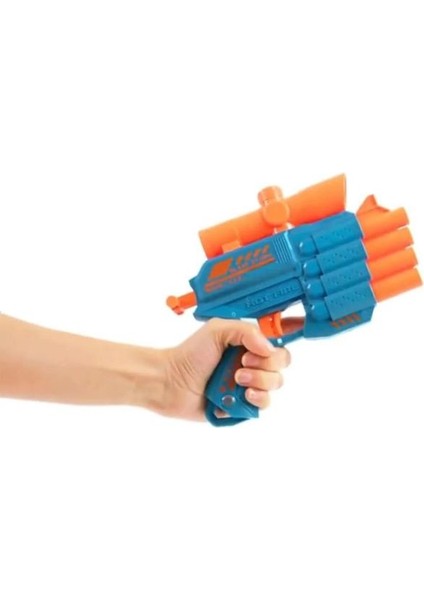 Nişancı Dart Atan 4 Ağızlı Sünger Mermili Oyuncak Silah 21 cm modelleri