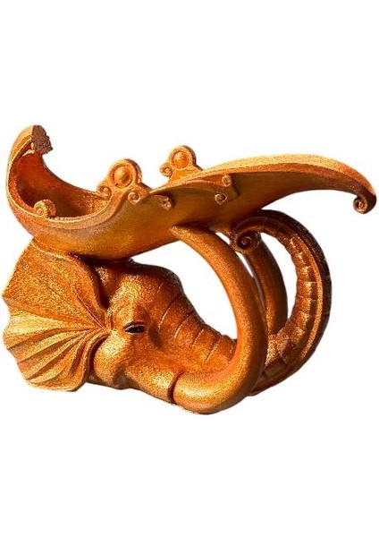 Fil Figürlü Şişe Standı - El Işçiliği ile Boyama (Bakır) fırsatları