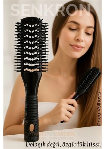 40 Ayak Nano Dolaşık Saç Açıcı 2 Yüzeyli Tarak, Karbon Plastik Gövde, Havalandırmalı Tasarım fiyatları