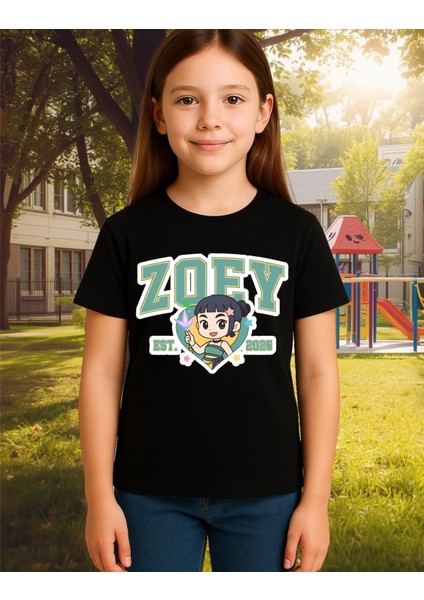 Kpop Demon Hunters Huntrix Zoey Kısa Kollu Baskılı Kız Çocuk Tişört (4-13 Yaş) fiyatları
