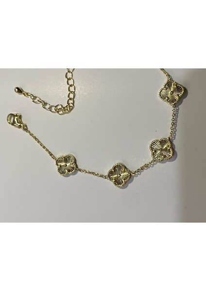 Van Cleef Tarzı Yonca Figürlü Kadın Bileklik – Işıltılı Günlük Şık indirimleri