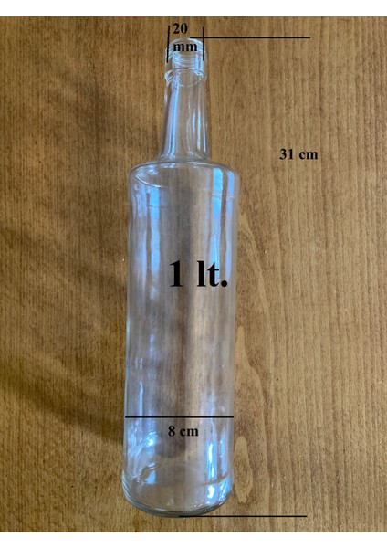 Zeytinyağı Şişesi Şeffaf yuvarlak 1 lt