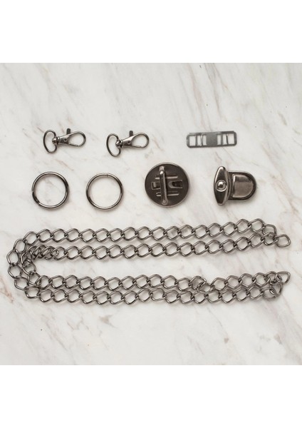 Loren Çanta Aksesuar Seti Metal