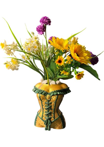 Kadın Büstü Figürlü Dekoratif Vazo Model 2 – El Boyaması – Sanatsal Ev ve Ofis Dekoru fiyatları