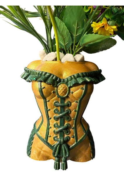 Kadın Büstü Figürlü Dekoratif Vazo Model 2 – El Boyaması – Sanatsal Ev ve Ofis Dekoru modelleri