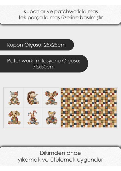 Patchwork Kumaş Seti – Dikiş ve Hobi Için %100 Pamuk Desenli Kumaş Kuponları
