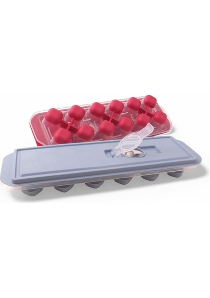 1 Adet 12 Gözlü Üsten Doldurulan Silikon Tabanlı Buzluk, 12'li Buz Kalıbı, Silikon Tabanlı Buz Kalıbı, Kolay ve Pratik Buz Hazırlama Deneyimi (Asorti)