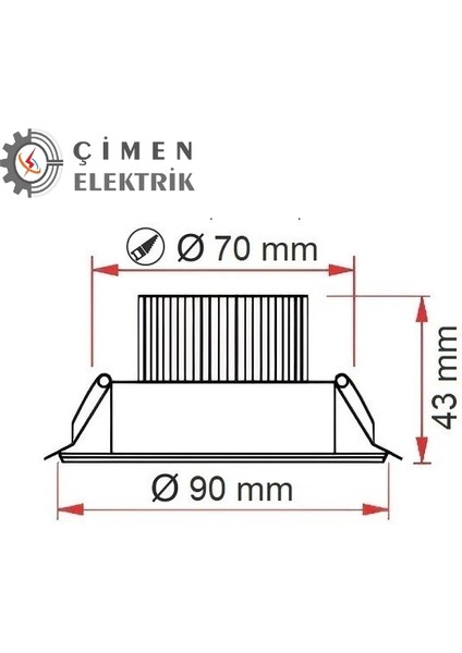 Erkled Erk 3125 Sıva Altı 5W Krom Kasa Yuvarlak LED Spot 3000K Günışığı fiyatları