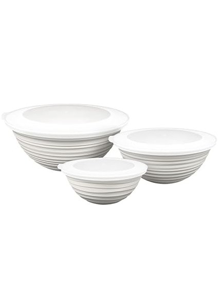 Home 3’lü Yuvarlak Kapaklı Plastik Saklama Kabı Seti – 3l, 2l, 1l – Mikrodalga ve Buzdolabı Uyumlu – Çok Amaçlı Gıda Saklama Kabı, Sızdırmaz ve Sağlam Tasarım (Beyaz) fiyatları