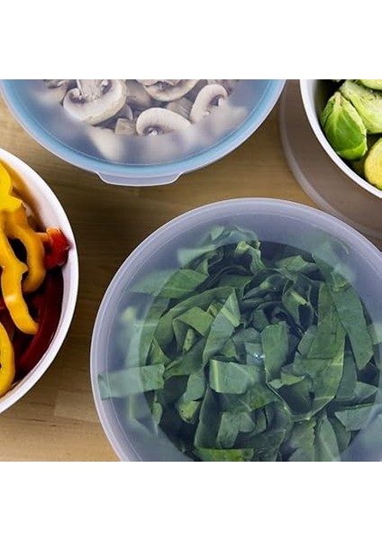 Home 3’lü Yuvarlak Kapaklı Plastik Saklama Kabı Seti – 3l, 2l, 1l – Mikrodalga ve Buzdolabı Uyumlu – Çok Amaçlı Gıda Saklama Kabı, Sızdırmaz ve Sağlam Tasarım (Beyaz) indirimleri