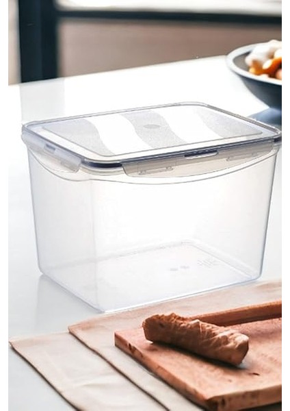 Home Kilitli Geniş Saklama Kabı 10 Litre Contalı Hava Sızdırmaz Saklama Kabı Şeffaf 20 cm Şeffaf fiyatları