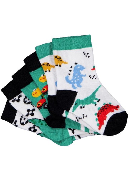 Dinazor 3'lü 6- Bebek Erkek Çorap Set