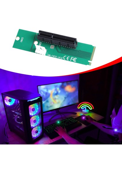 Ngff M2 M.2 Pcı-E 4x 1x Yuvası Yükseltici Kart Adaptörü Erkek Kadın Pcıe Çoğaltıcı Btc Antminer Madencilik Için (Yurt Dışından) fırsatları