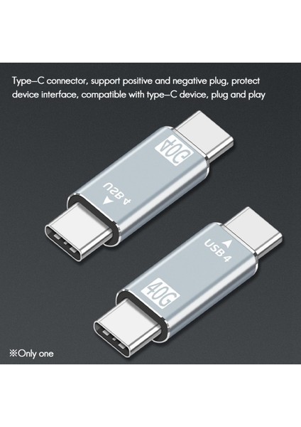 Tip-C'den Tip-C'ye USB 4.0 Hızlı Iletim 40 Gbps C'den C'ye Adaptör Alüminyum Alaşım (Yurt Dışından) modelleri