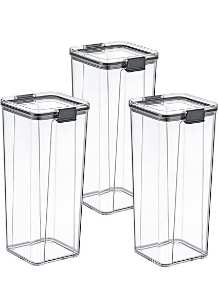 Akrilik Kilitli Kare Saklama Kabı 1800ML 3 Adet, 1800ML 3'lü Kilitli Saklama Kabı (3 Adet 1800ML) fiyatları