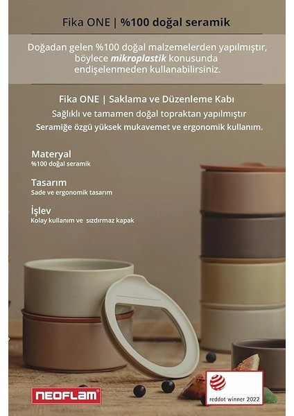 Fika One Seramik Saklama Kabı 600ML Pembe D-NEONE060-03 fiyatları
