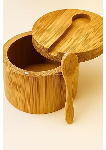 Kapaklı Kaşıklı Ahşap Baharatlık Doğal Ahşap Baharat Kabı Kaşık ve Kapaklı Tasarım Mutfak Tezgahı Için Şık Pratik Tuz Şeker Saklama Kutusu Baharat Organizer modelleri