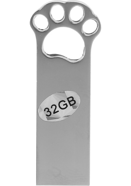 USB Flash Sürücü Metal USB Sopa Pendrive Memory Stick Mini Sevimli Kalem Sürücü Masaüstü Dizüstü Bilgisayar Için (32G) (Yurt Dışından)