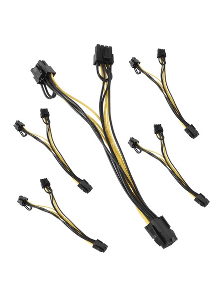 5 Adet Pcı-E 6-Pin - Çift 6 + 2-Pin Güç Splitter Kablosu Görüntü Kartı Pcıe Pcı Express 6pin - Çift 8pin Güç Kablosu (Yurt Dışından) fırsatları