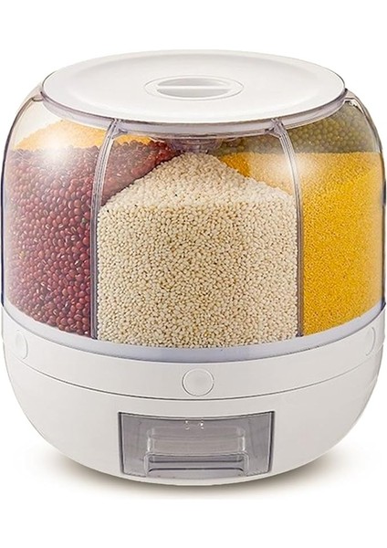 Bakliyat Organizeri, Bakliyat Saklama Kabı, 6 kg Kapasiteli Styles Gıda ve Bakliyat Saklama Kabı 6 Gözlü (6kg)