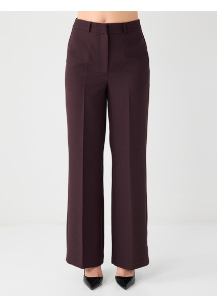 Acı Kahve Bol Kesim Bol Paça Normal Bel Dokuma Pantolon fırsatları