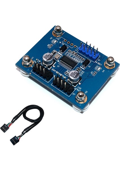 4-Port USB 2.0 9-Pin Hub Uzatma Kablosu Kart Konnektör Adaptörü Masaüstü Anakart Için USB Flash Sürücü 180 Derece (Yurt Dışından)