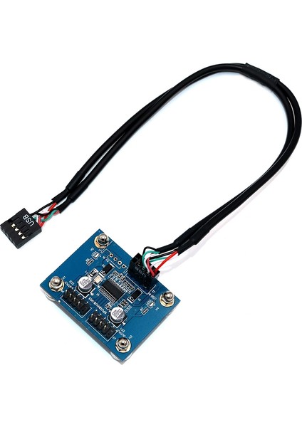 4-Port USB 2.0 9-Pin Hub Uzatma Kablosu Kart Konnektör Adaptörü Masaüstü Anakart Için USB Flash Sürücü 180 Derece (Yurt Dışından) indirimleri