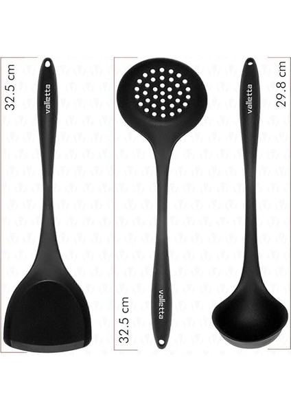Navas Isıya Dayanıklı Yanmaz Yapışmaz 3 Parça Silikon Servis Pişirme Seti Siyah fiyatları