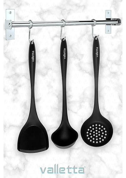 Navas Isıya Dayanıklı Yanmaz Yapışmaz 3 Parça Silikon Servis Pişirme Seti Siyah modelleri