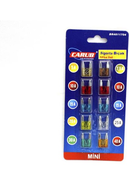 2 Adet Carub Sigorta Bıçak Mini 10 Lu Set fiyatları