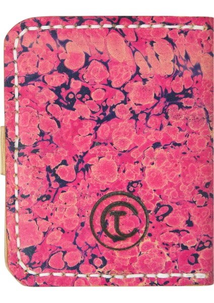 El Yapımı Hakiki Deri Pembe Kadın Cüzdan - Full-Grain Ince Küçük Katlanabilir Model - Kart Bölmeli Minimalist ve Zarif El Işçiliği Tasarım fırsatları