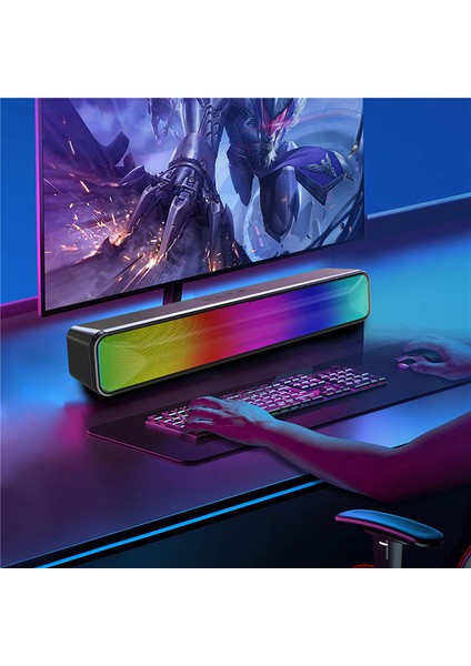 LED Kayan Çok Fonksiyonlu Kablosuz Bluetooth Ses Rgb Göz Kamaştırıcı Bilgisayar Hoparlörleri Ev Masaüstü Hoparlör (Yurt Dışından) fırsatları