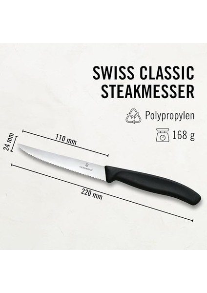 6.7233.6 Mutfak 6'lı Steak-Biftek Bıçağı (Blisterli) indirimleri